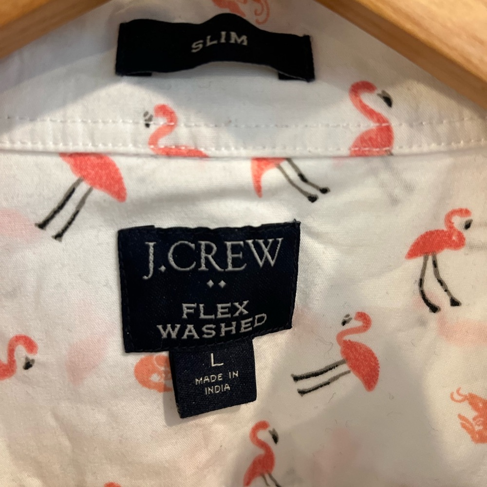 J. Crew - Flex Washed Slim Shirt - Spread Collar - Large